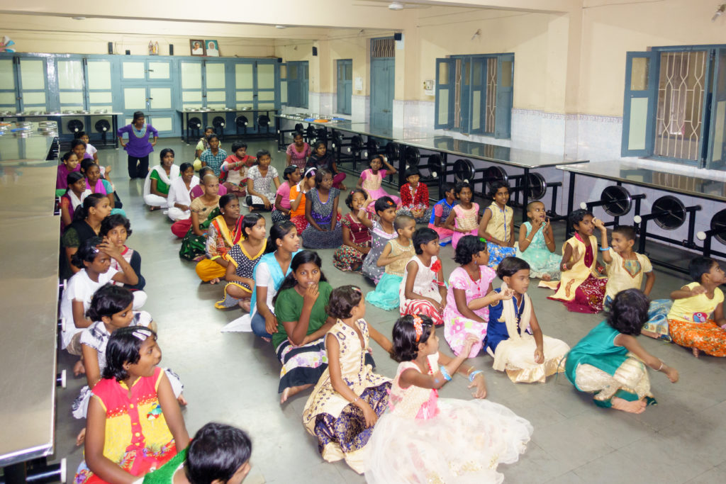 Mädchen des Street Children Home in Hyderabad