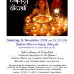 Samstag, 9. November 2024 um 19:00 Uhr. Gustav-Werner-Haus, KöngenSektempfang mit FingerfoodIndisches Hauptgericht mit Dessert
Indische Tänze mit Monalisa Gosh Dance Group
Rückblick auf 20 Jahre Asha Varadhi e.V.
