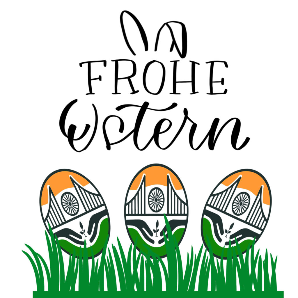 Drei Ostereier mit unserem neuen Vereinslogo